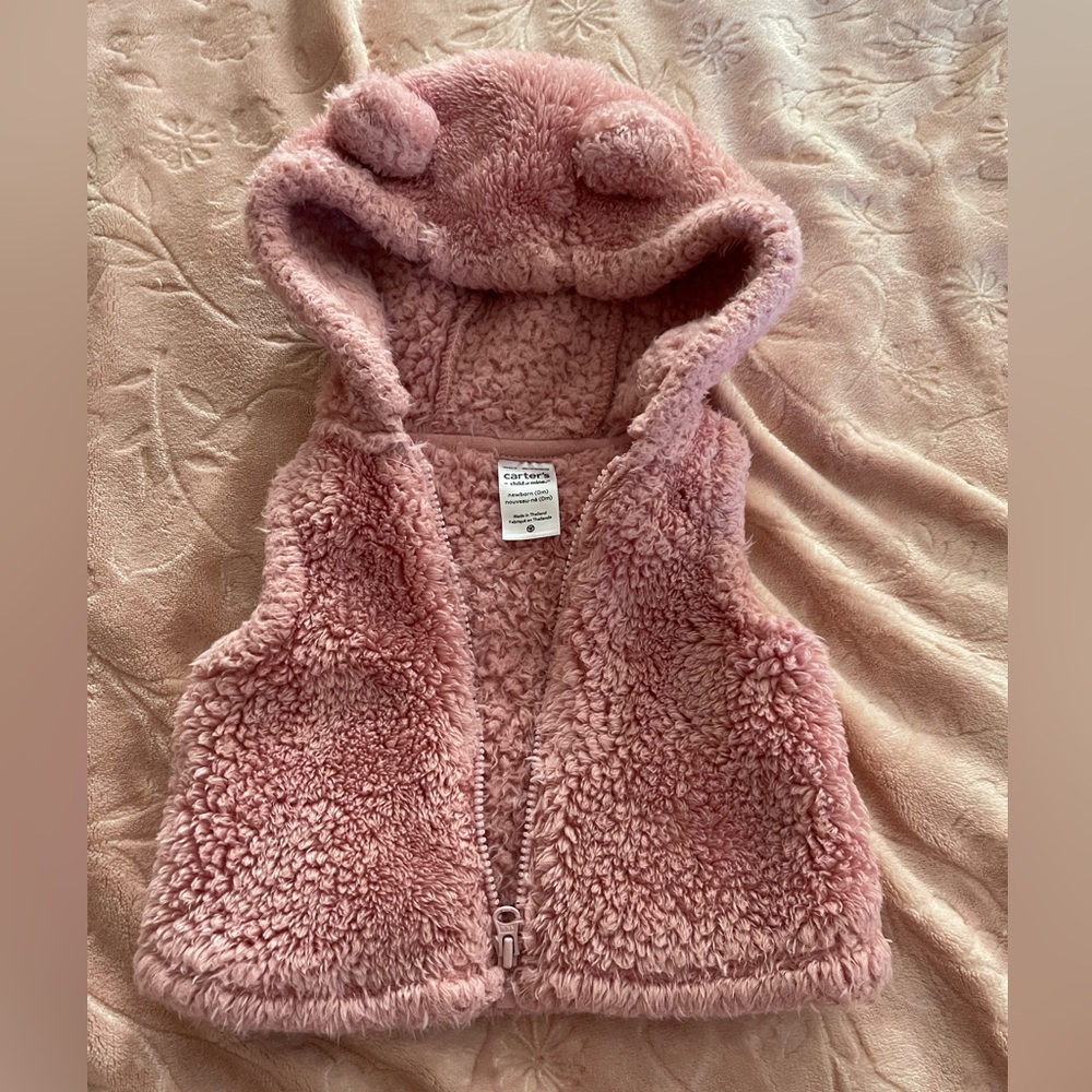 2 for 15$ ❤️ Carter's | 0-3M |Soft Pink Fleece Vest